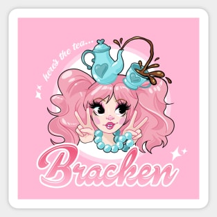 Bracken - "Here's the Tea" by Lottie Guntank Sticker